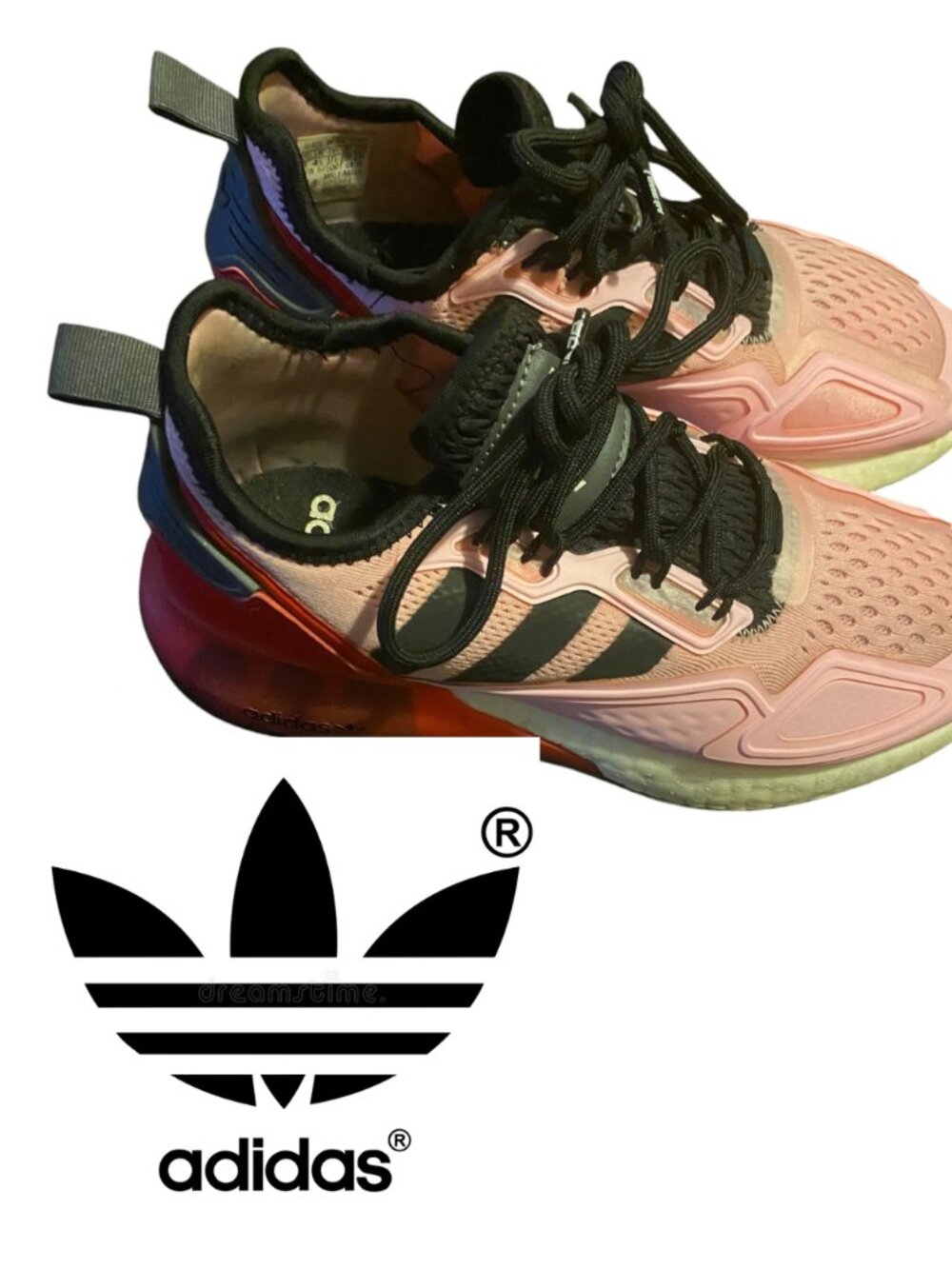 ADIDAS NINJA ZX 2K BOOST WOMENS PINK RED ATHLETICS ATHLEISURE SNEAKER SIZE 5